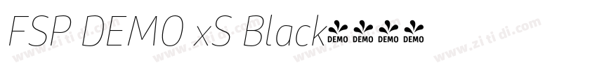 FSP DEMO xS Black字体转换 FSP DEMO xS Black字体转换